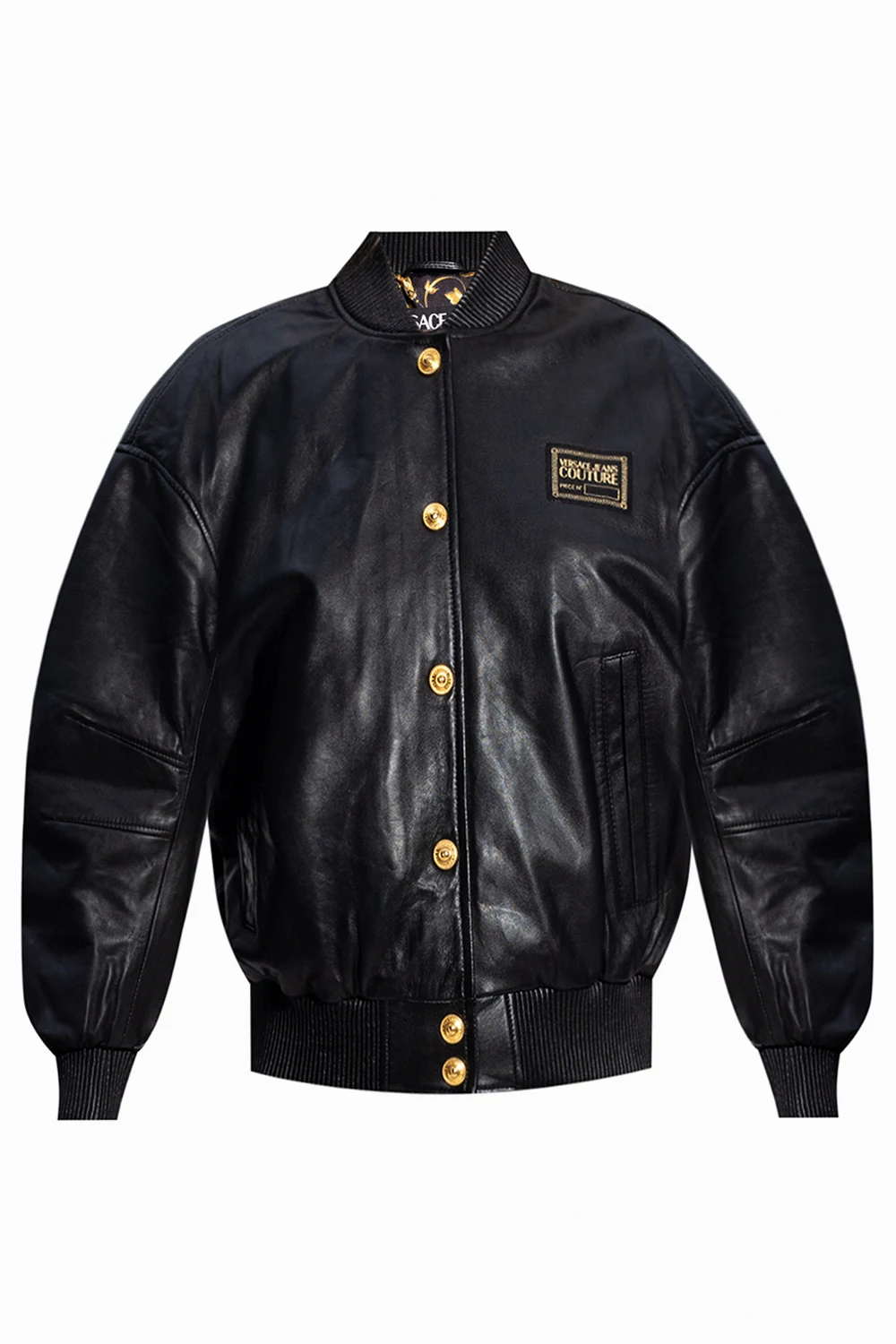 BLACK Bomber jacket with logo