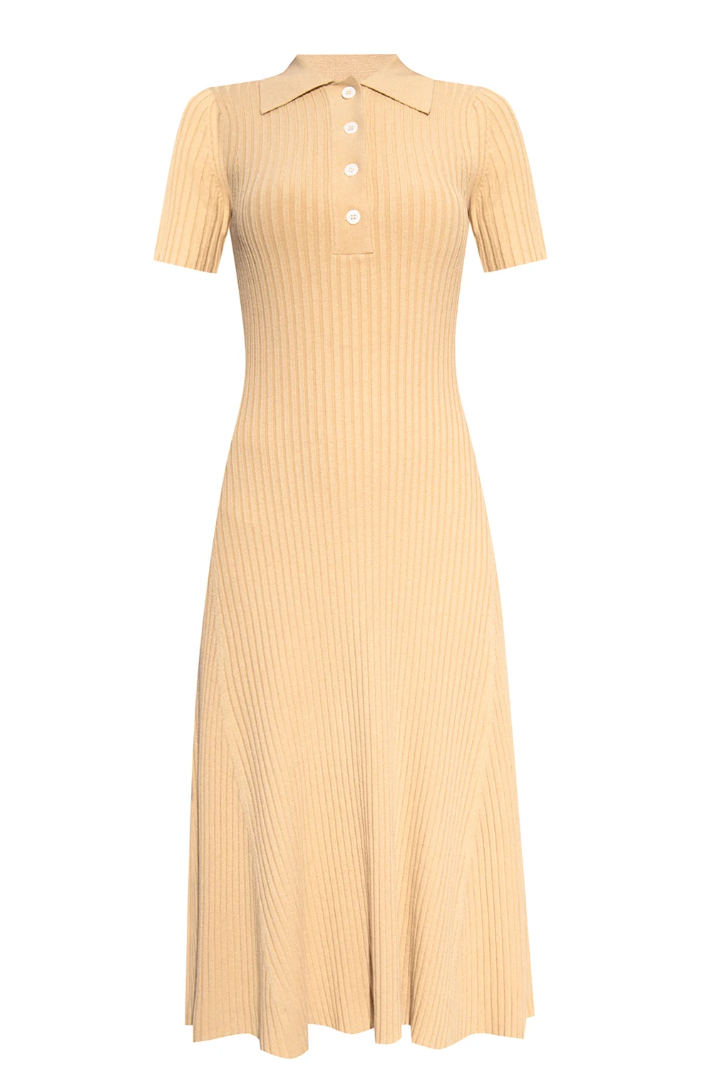 beige Dress with shirt sleeves