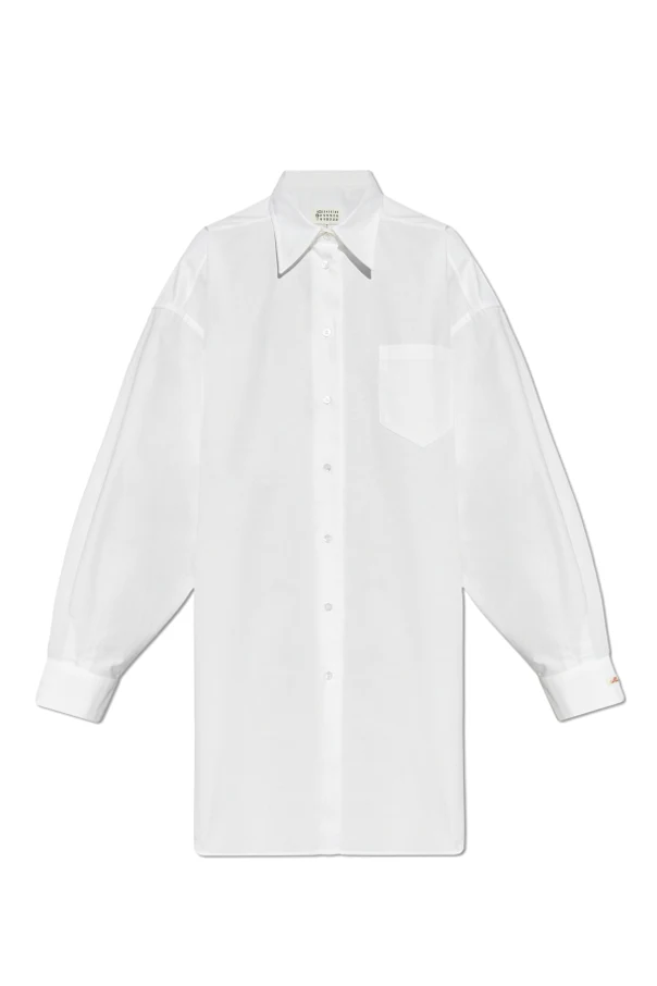 WEISS Oversize Schnitt Hemd