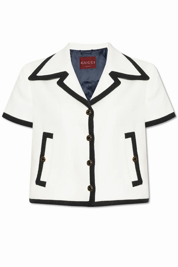 WHITE Short-sleeved blazer