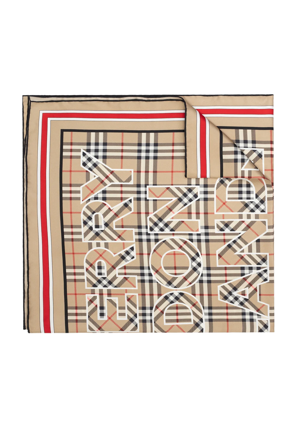 beige Scarf with logo