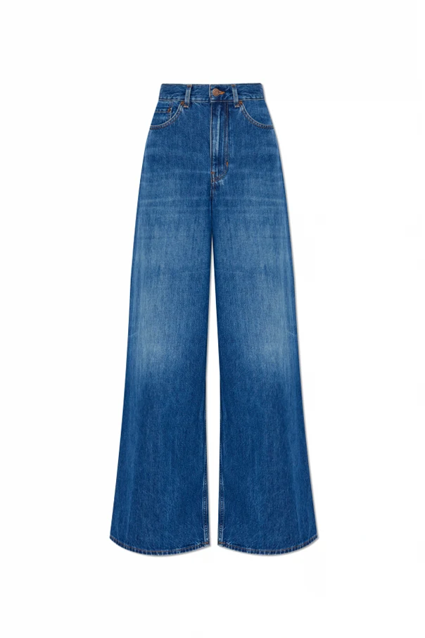 BLAU Jeans mit hohem Bund