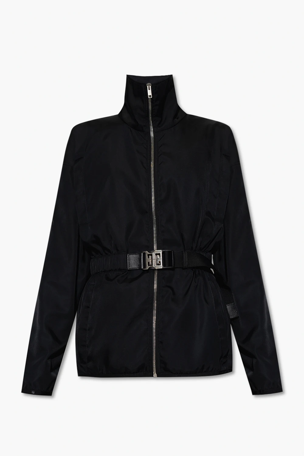 Jacket with stand collar