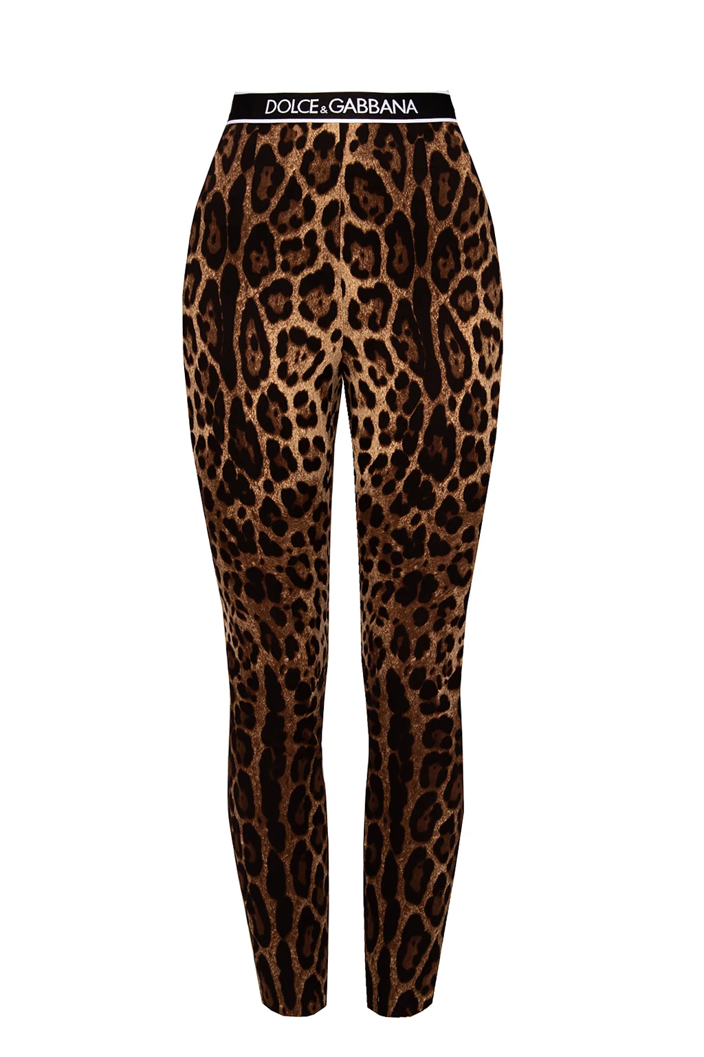 BROWN Leopard-printed trousers