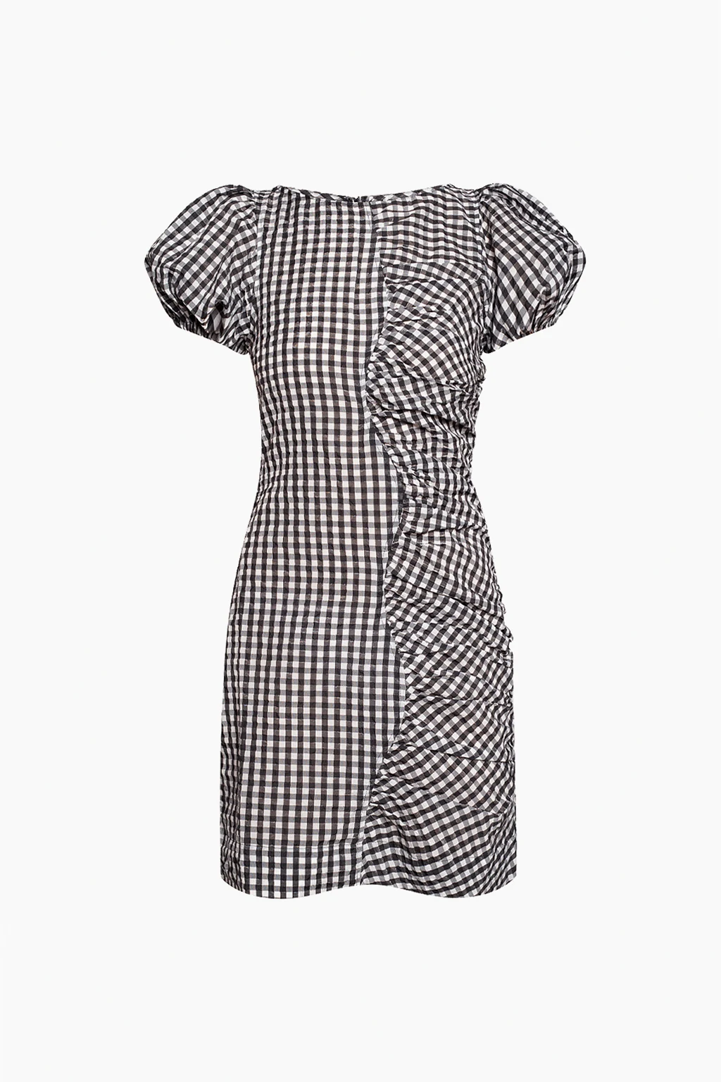 Dress with puff sleeves