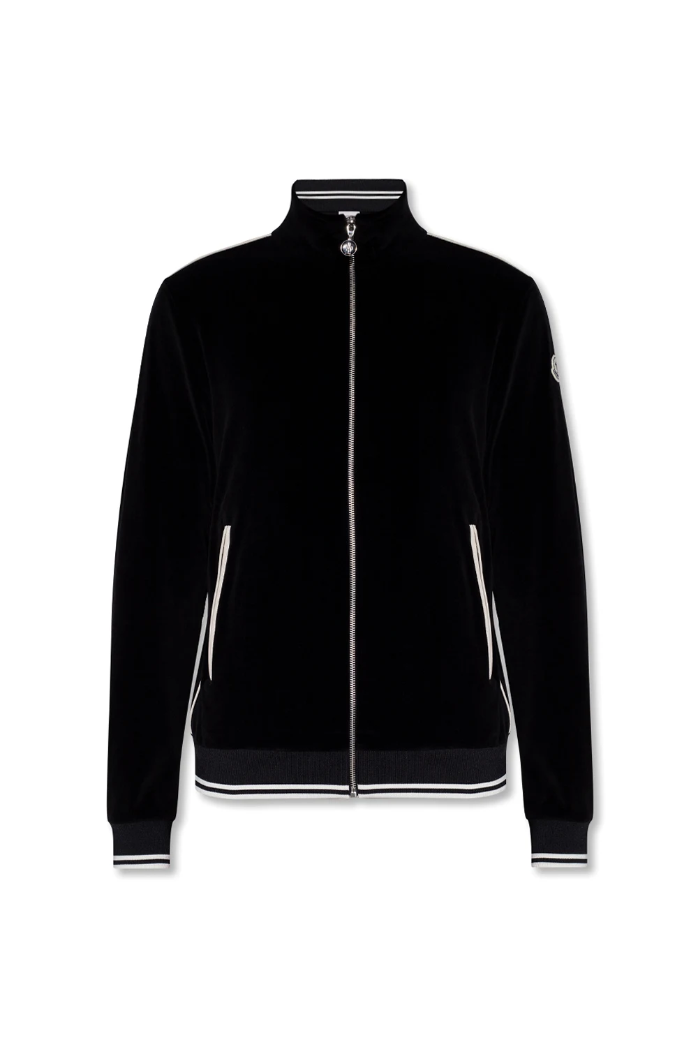 Velvet sweatshirt with logo