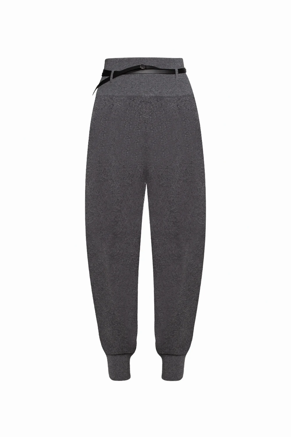 Cashmere trousers with belt
