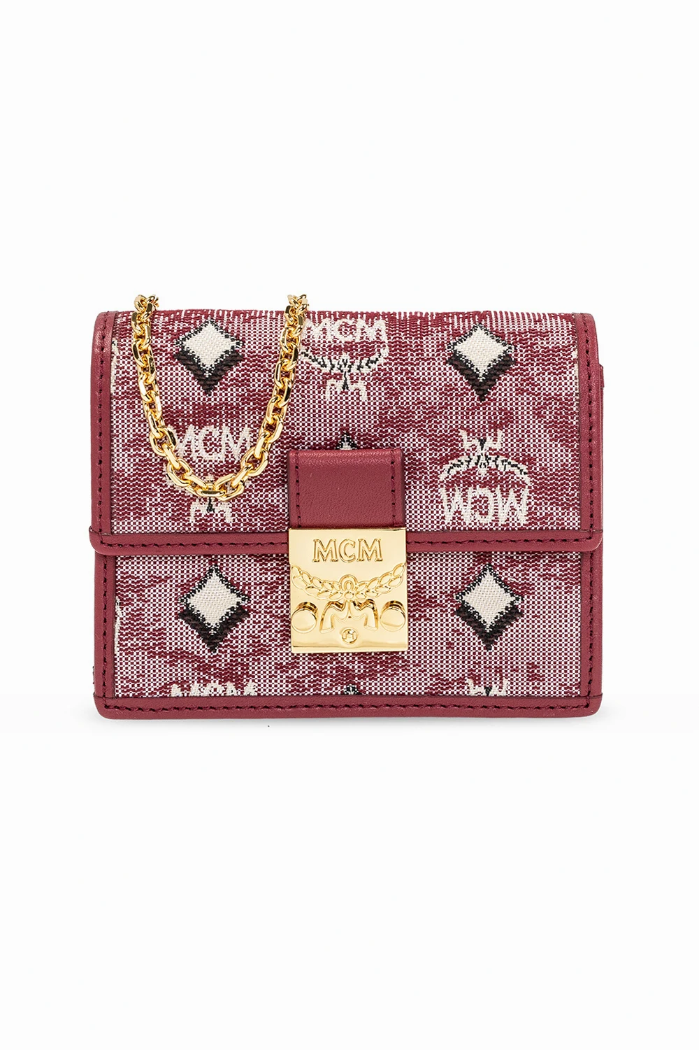 BURGUNDY Wallet with chain