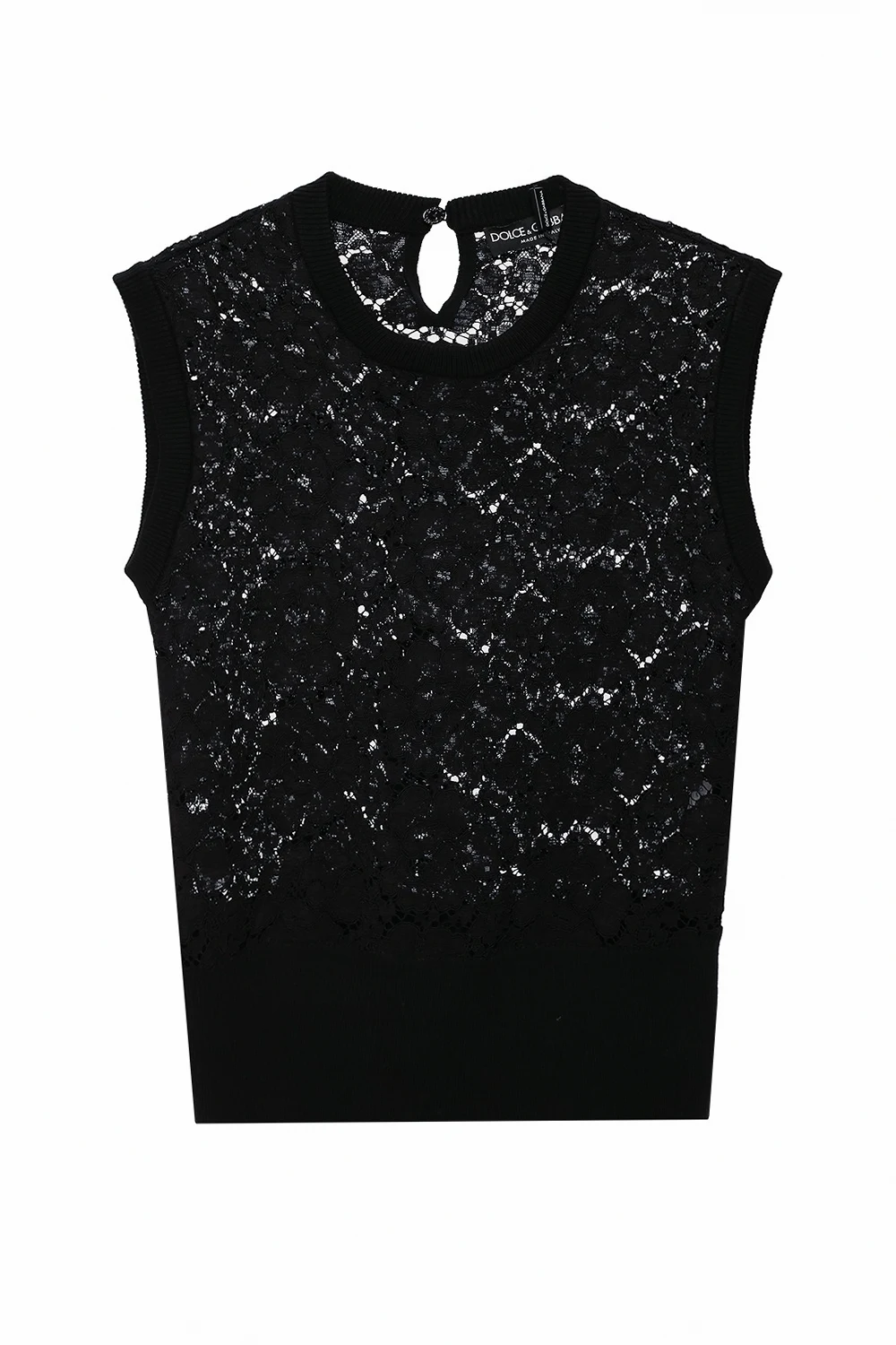 BLACK Openwork top