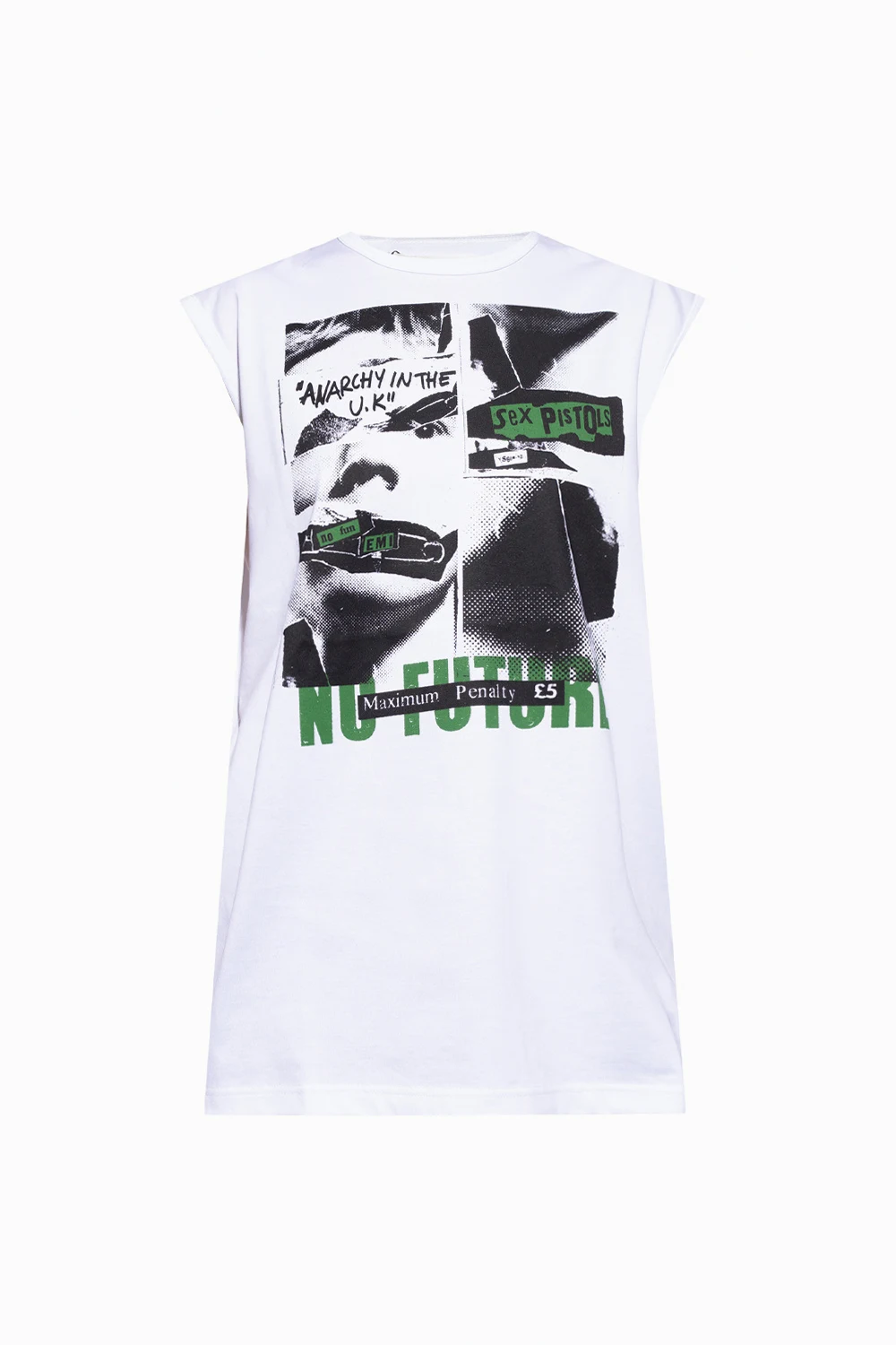 WHITE Sleeveless T-shirt