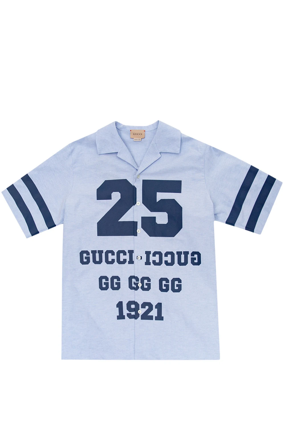 BLUE ‘25 Gucci 1921’ shirt with logo