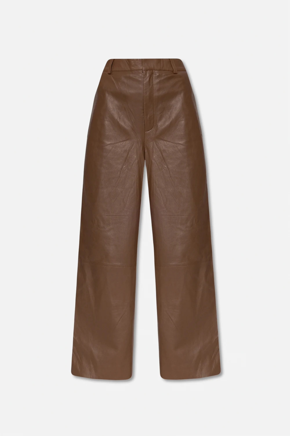 BROWN ‘AgataGZ’ leather trousers