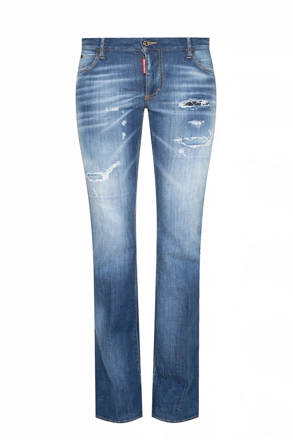 Jeansy z surowym wykończeniem ‘Medium Waist Flare Jeans’
