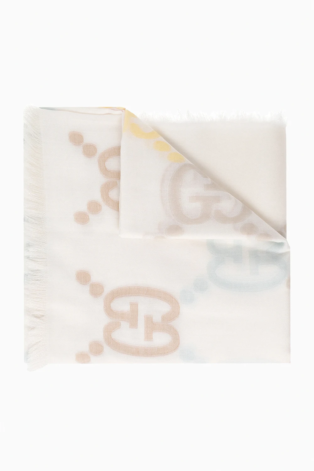 WHITE Scarf with GG pattern