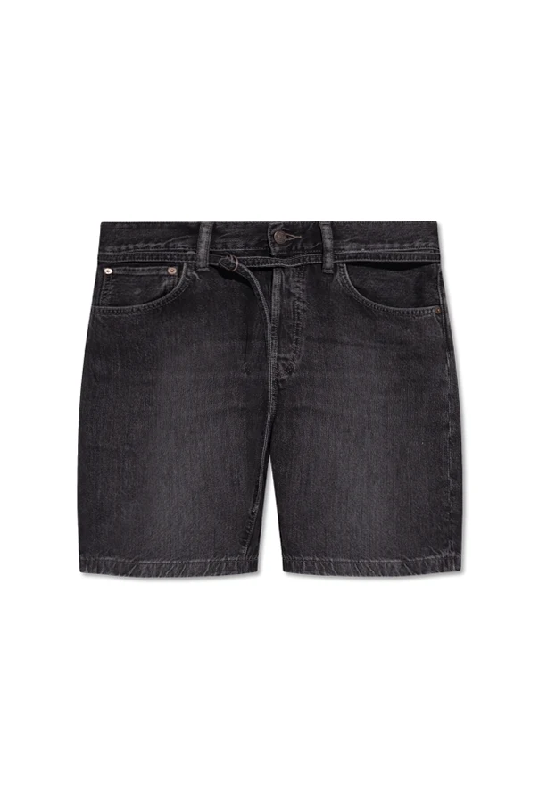 CZARNY Jeansowe szorty