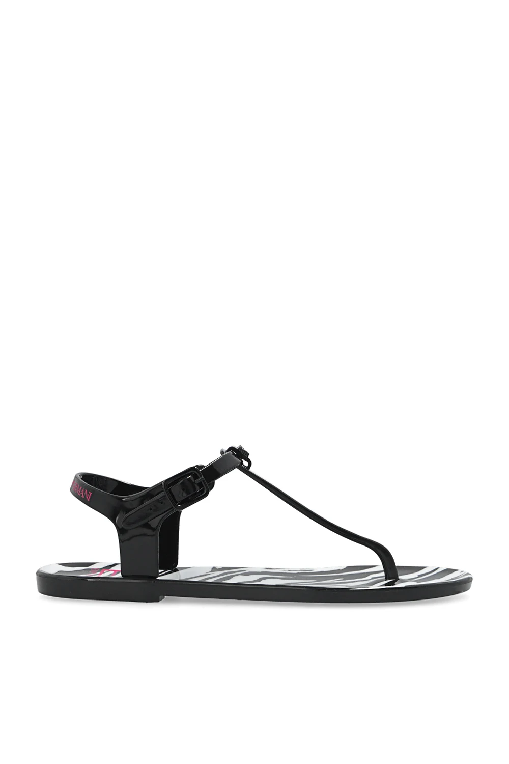 BLACK Sandals with logo