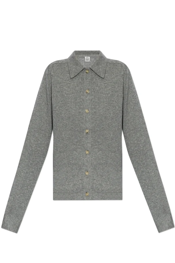 SZARY Kardigan zapinany na guziki