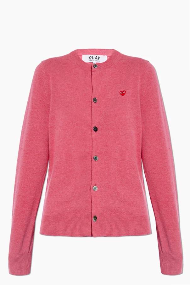 RÓŻOWY Kardigan zapinany na guziki