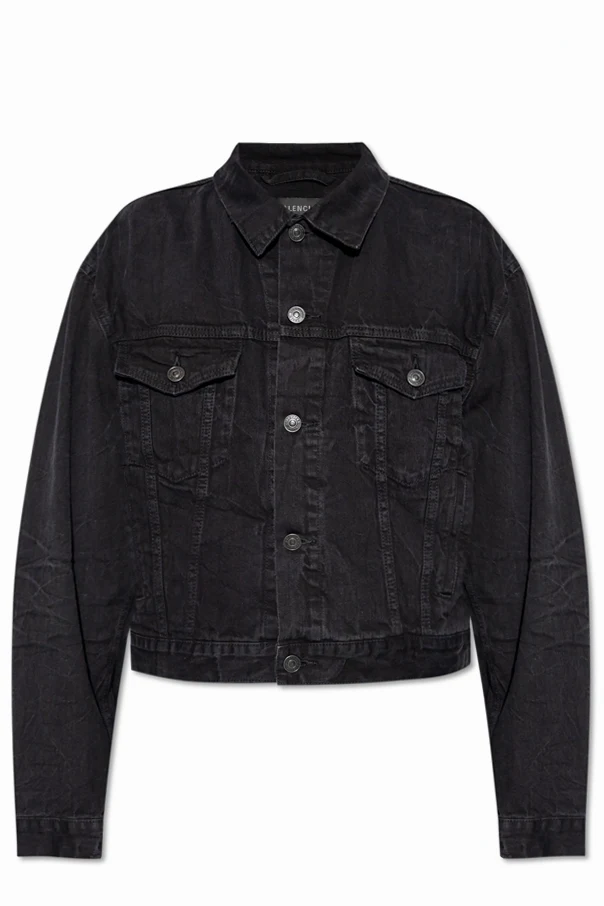 SCHWARZ Balenciaga Jeansjacke