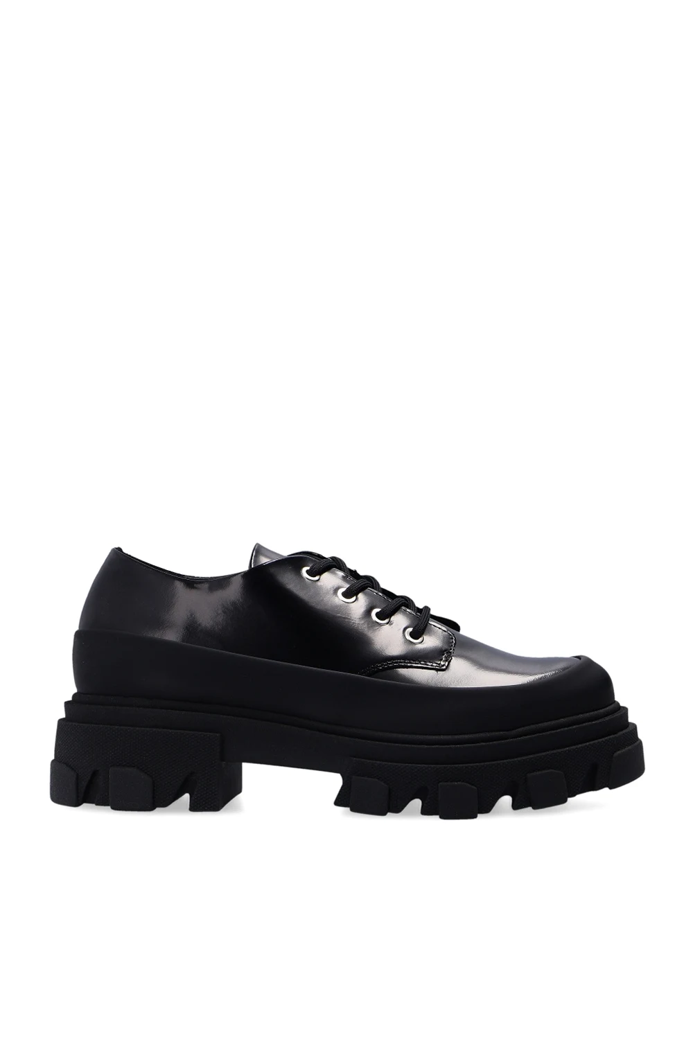 Leather platform shoes