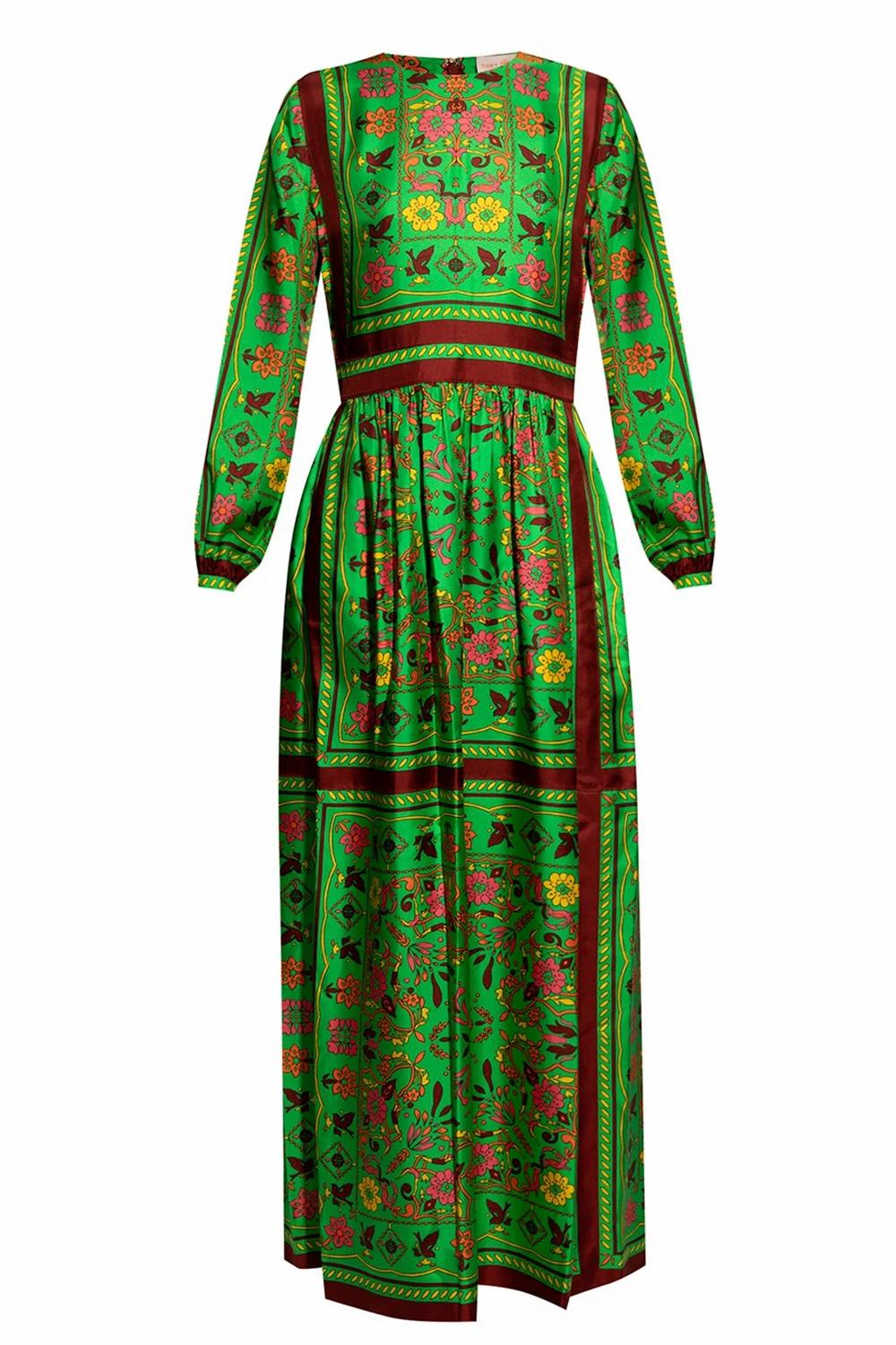 MULTICOLOUR Silk scarf printed long dress