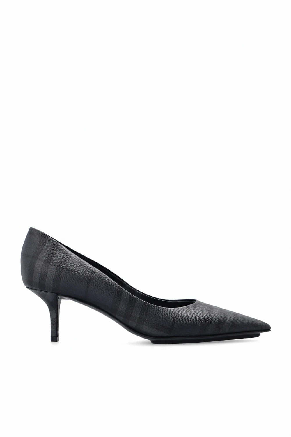 BLACK Checked pumps