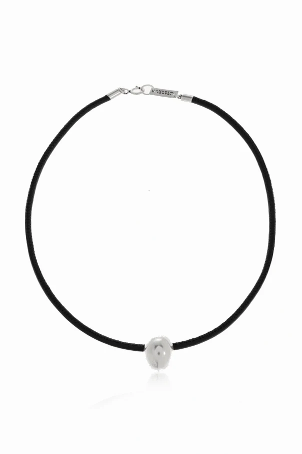 CZARNY Skórzany choker