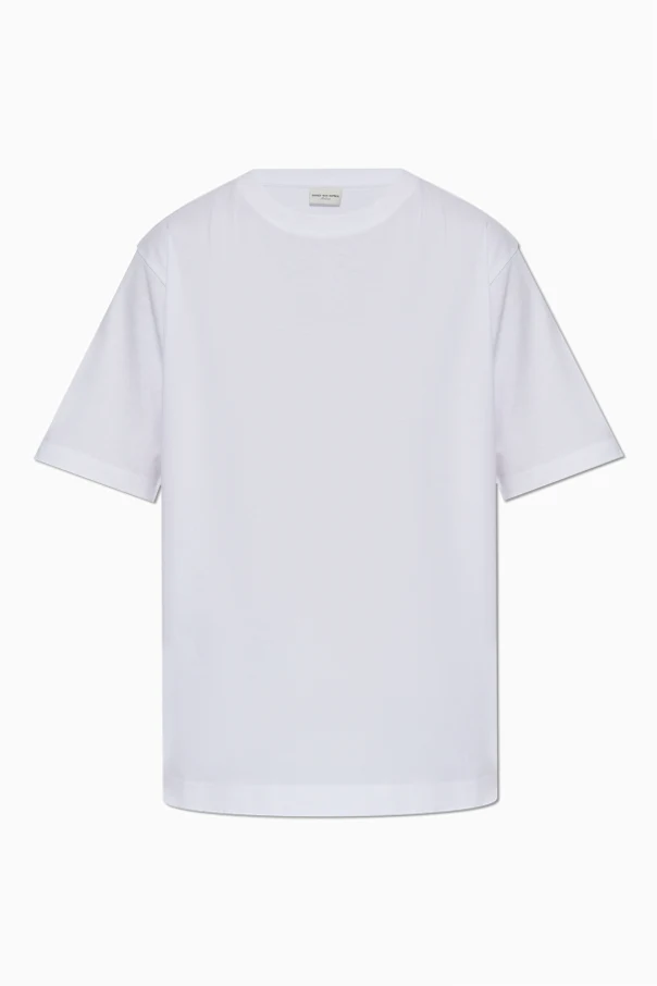 WEISS Locker geschnittenes T-Shirt