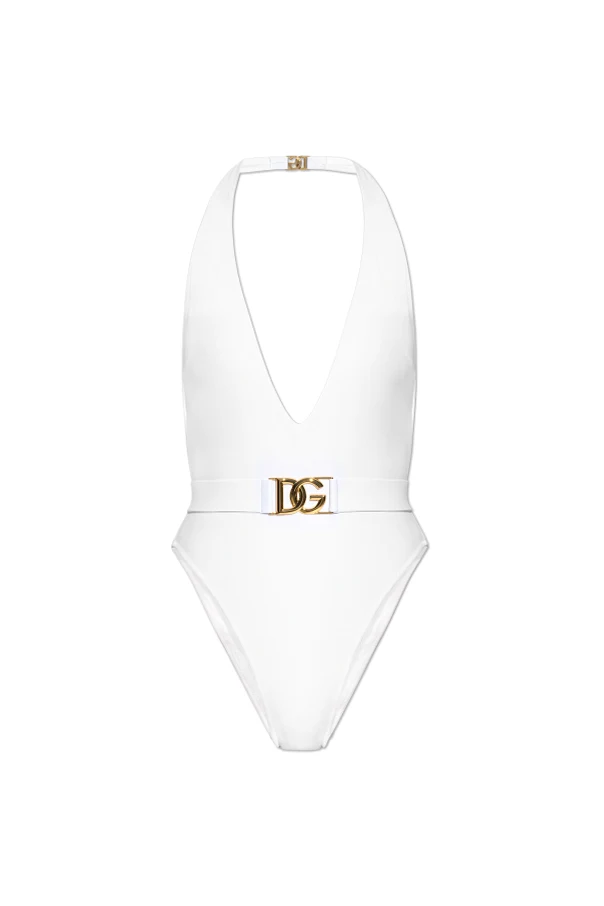 WHITE One-piece swimsuit.