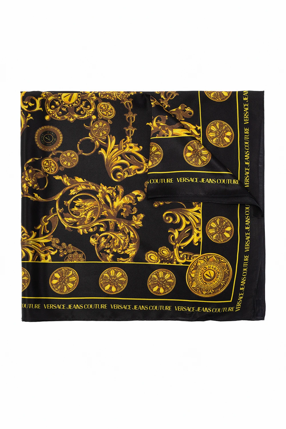 BLACK Baroque print scarf