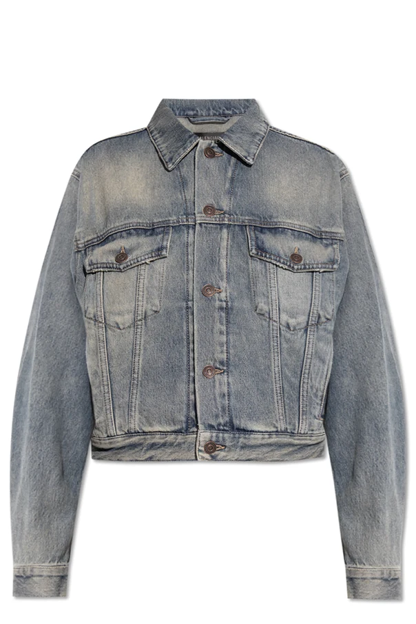 BLAU Jeansjacke mit Logo