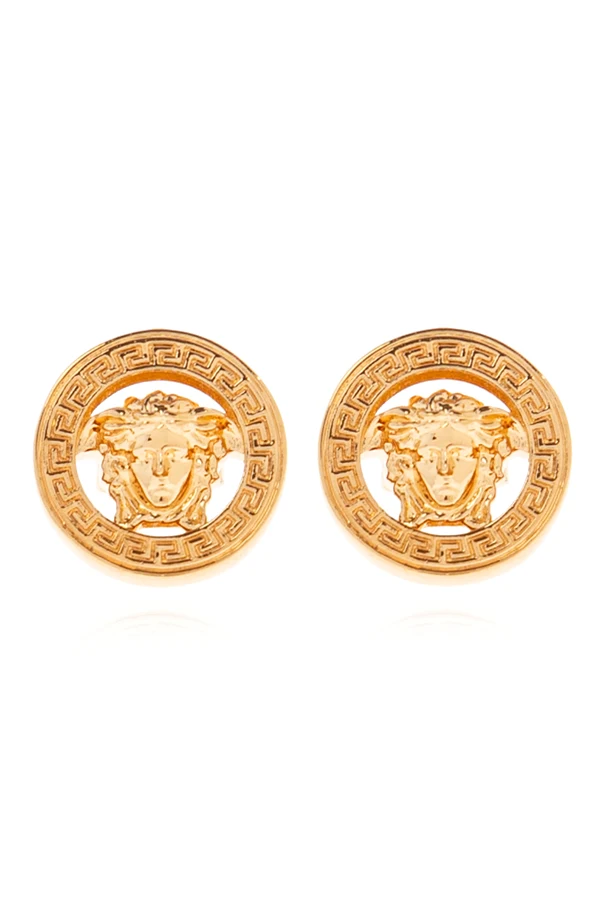 GOLD Earrings with Medusa Head