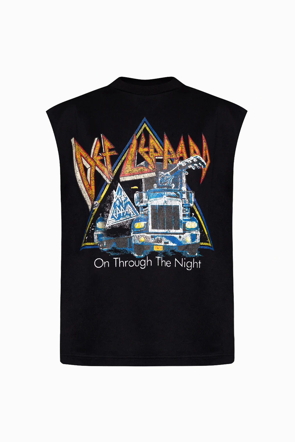 BLACK Sleeveless T-shirt