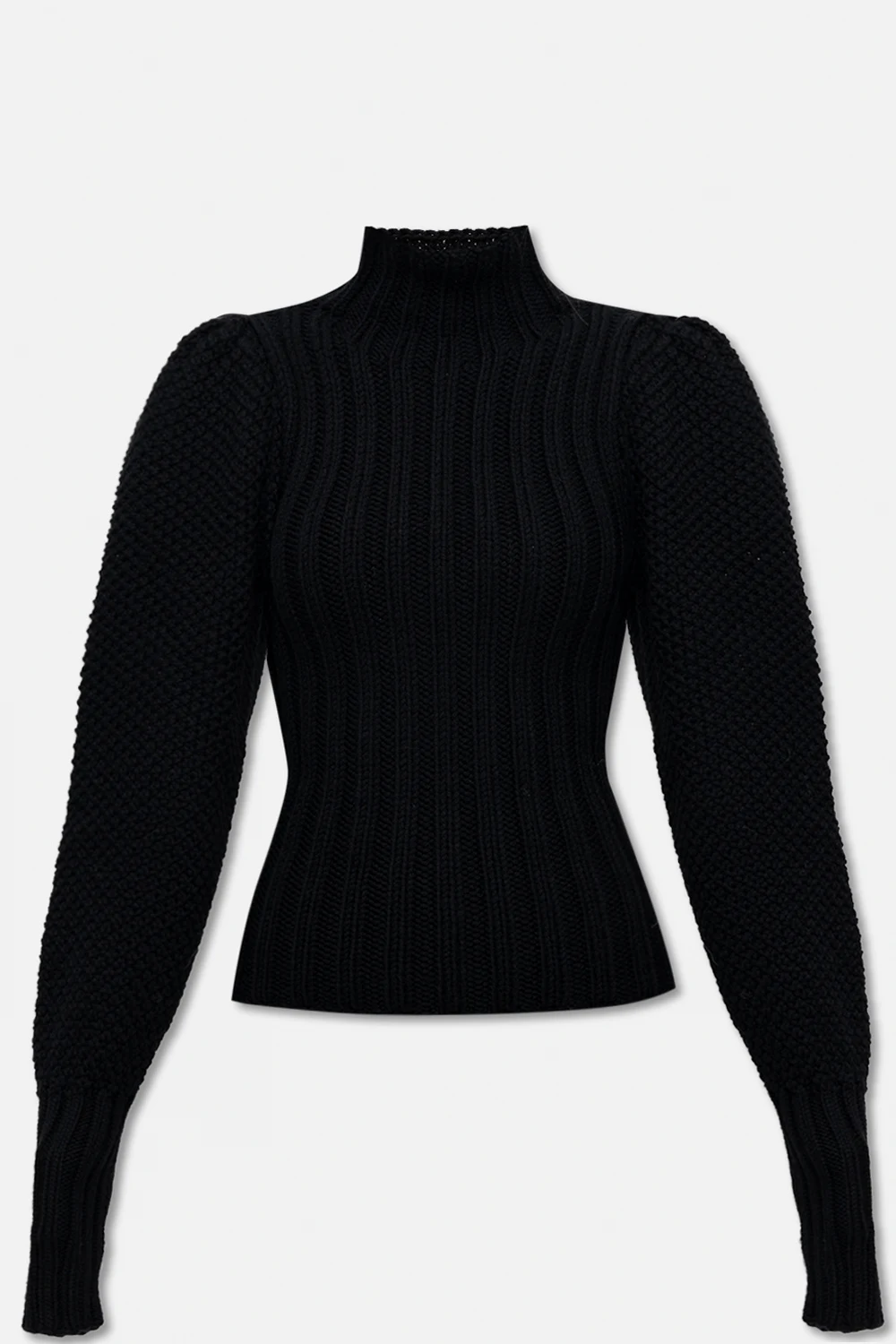 Sweater with puff sleeves