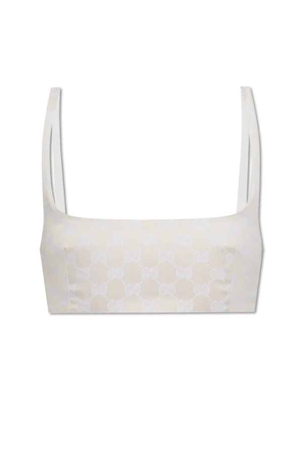 kremowy Top z monogramem