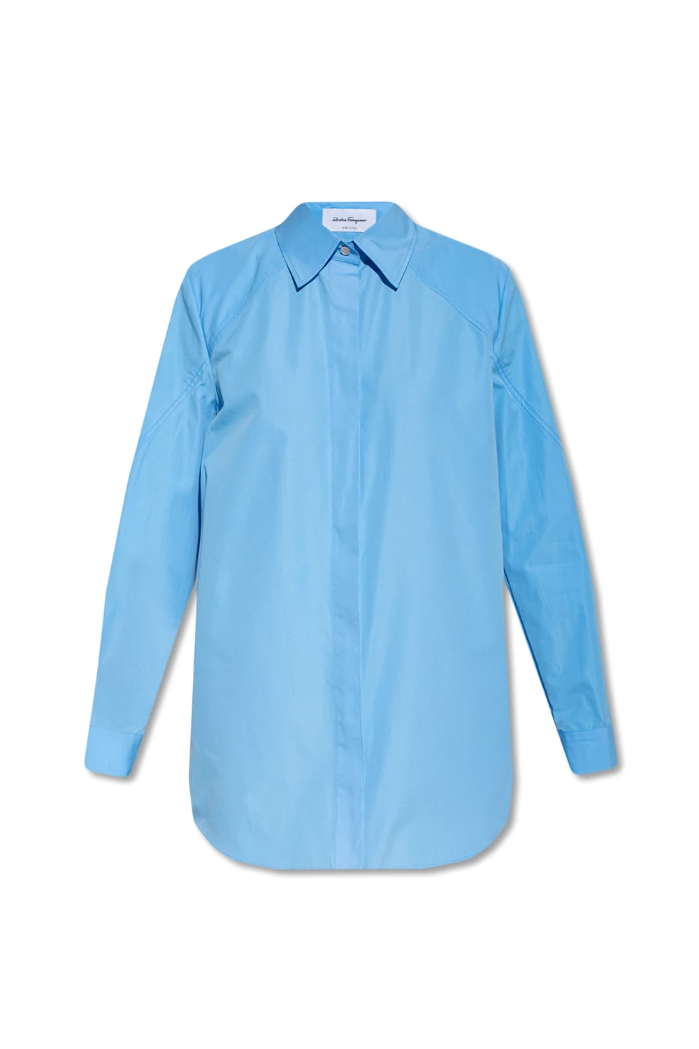 Shirt with concealed buttons