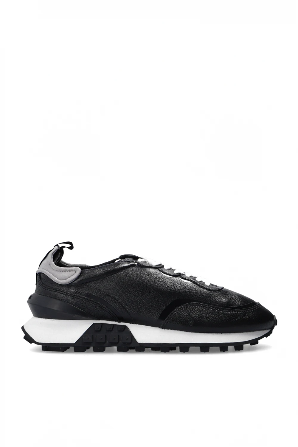BLACK Leather sneakers