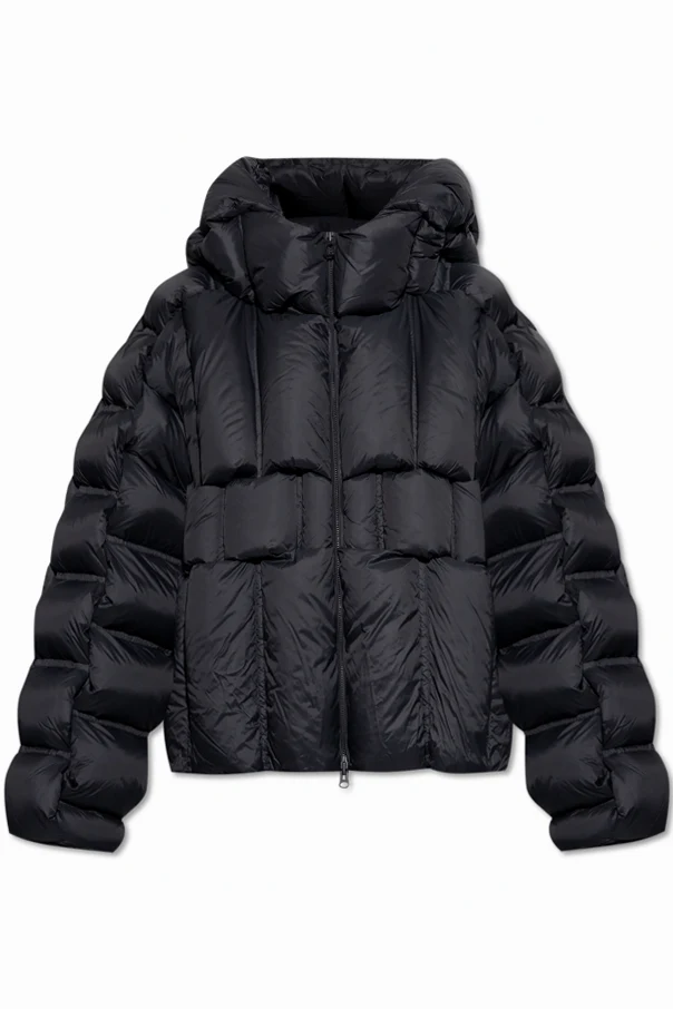 CZARNY Kurtka puchowa z kapturem
