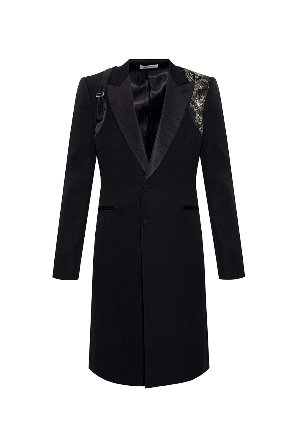 Embellished wool coat