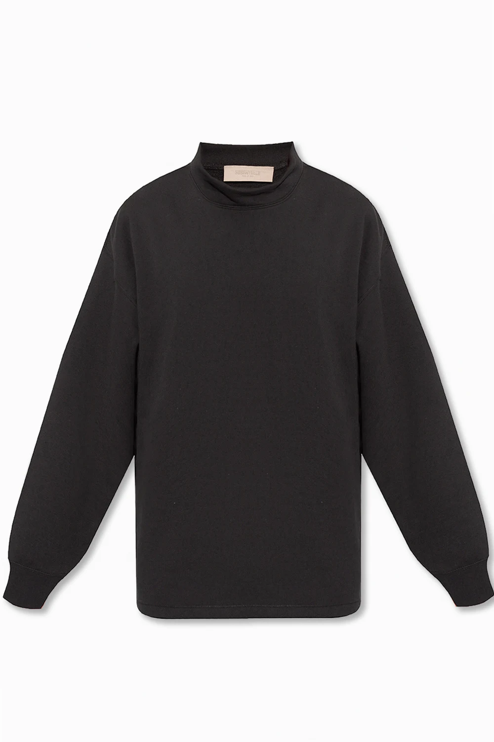 BLACK Sweatshirt with standing collar