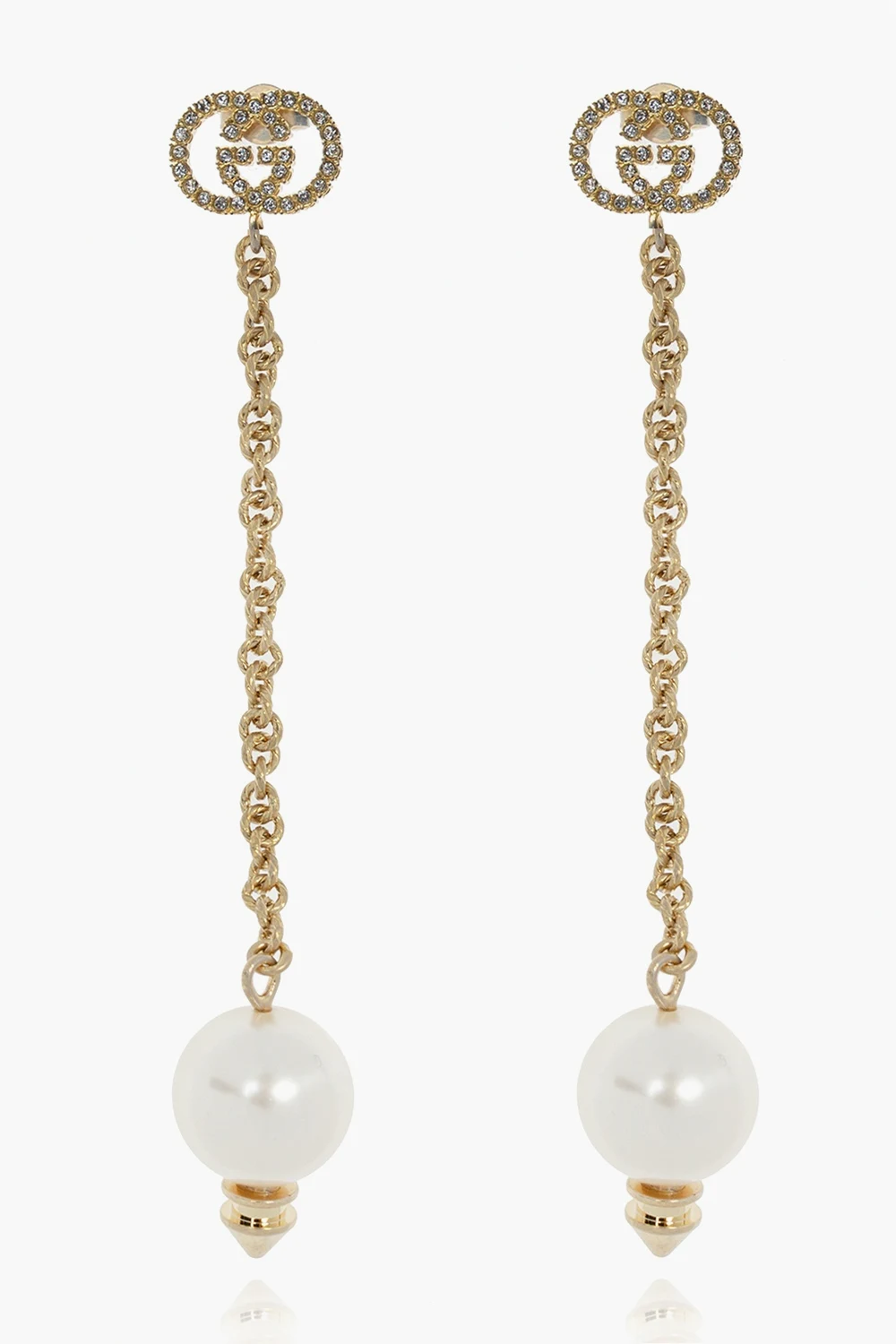 Drop earrings with logo