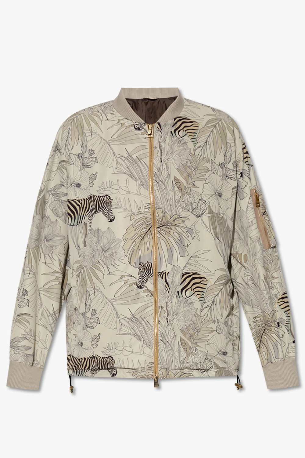 Patterned bomber jacket