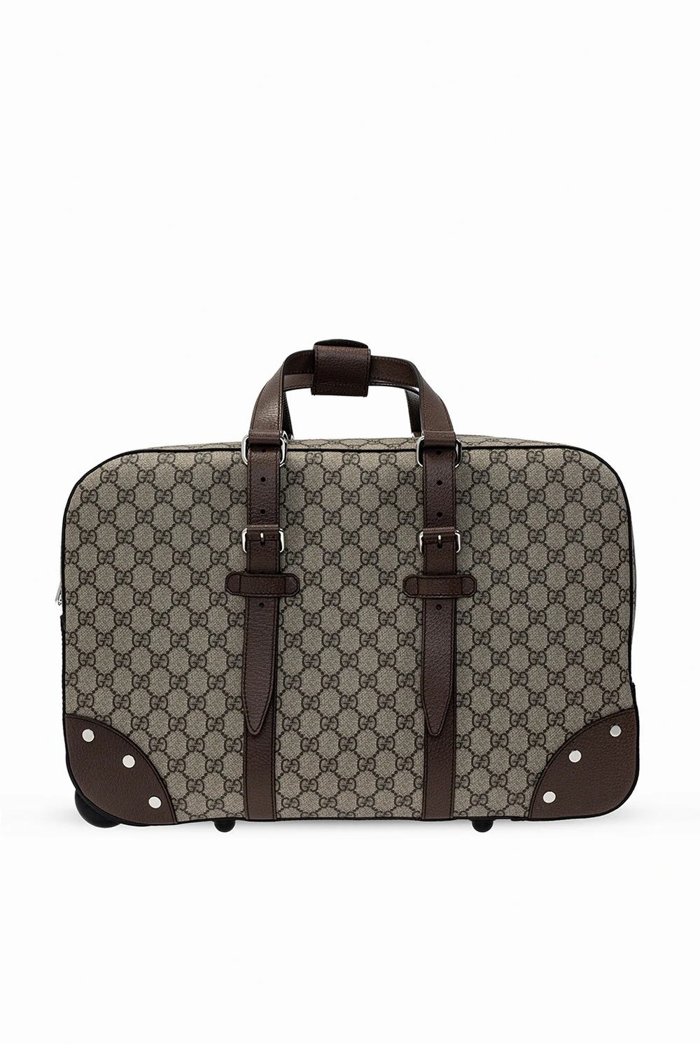 beige Suitcase on wheels