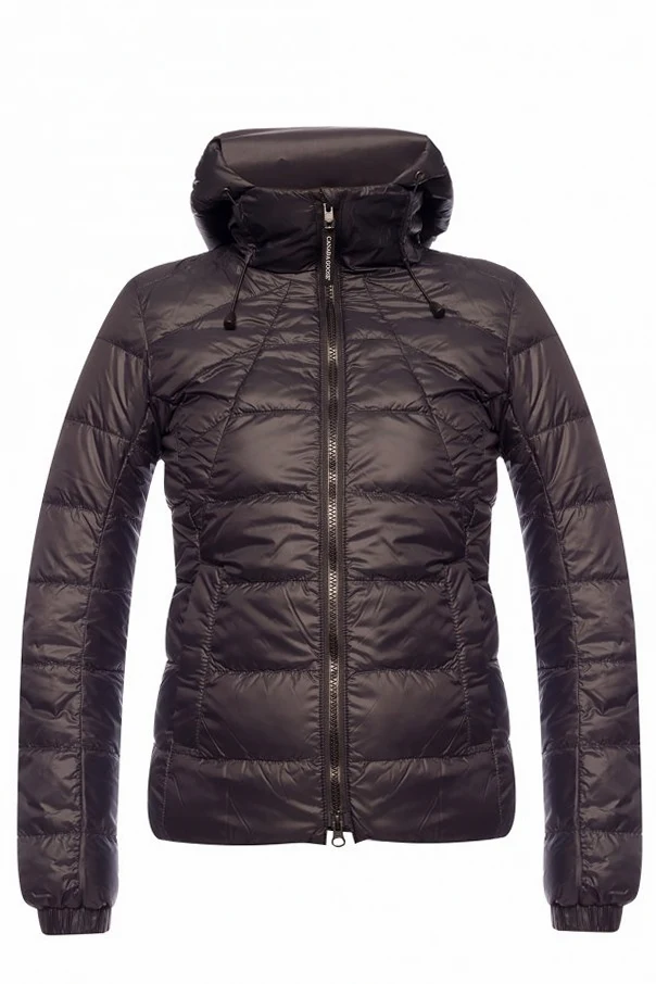 CZARNY Pikowana kurtka z kapturem ‘Abbott Hoody’