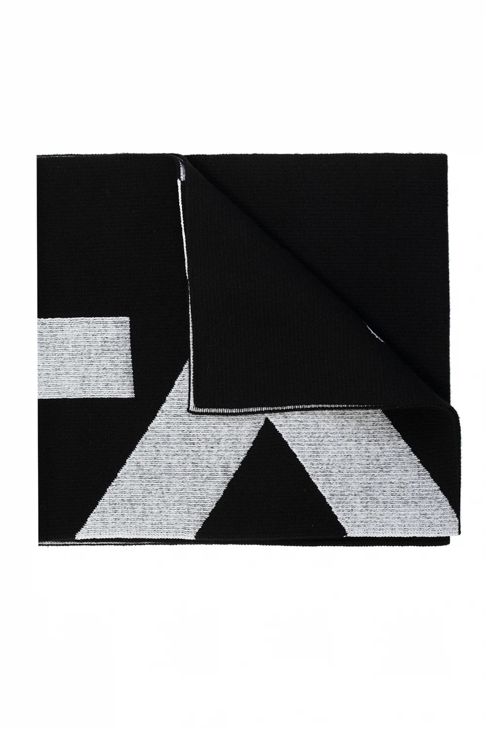 BLACK Scarf with logo