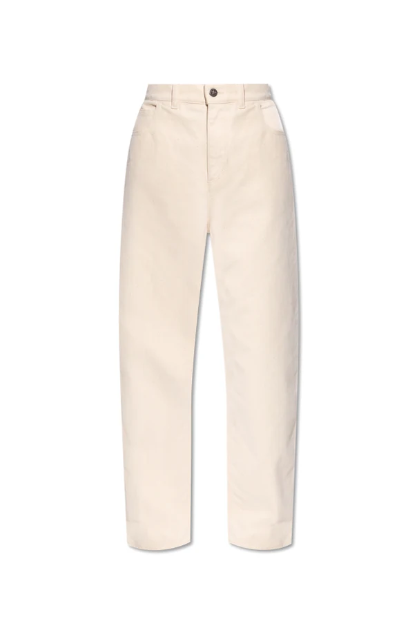 CREME Hosen mit schmal zulaufenden Beinen