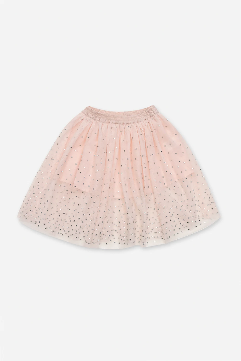 Tulle skirt with glossy appliqués