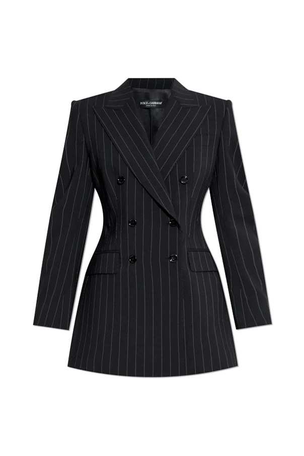 SCHWARZ Blazer mit Streifenmuster