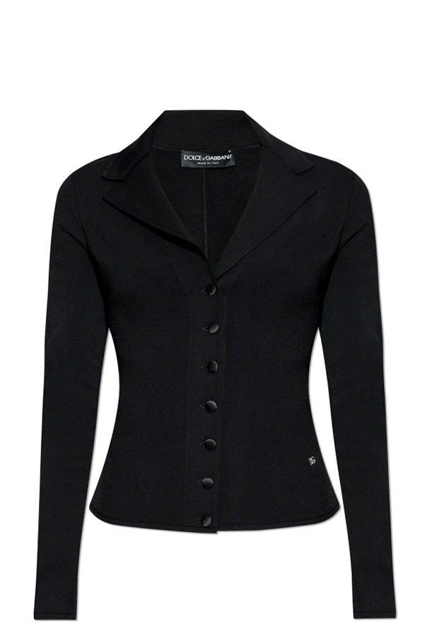 CZARNY Kardigan z logo