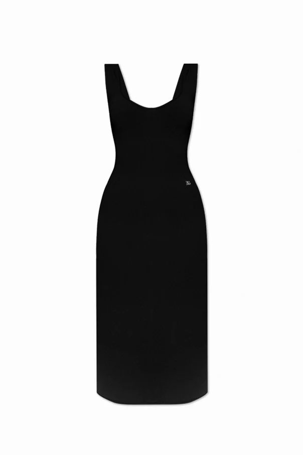 SCHWARZ Kleid mit Logo